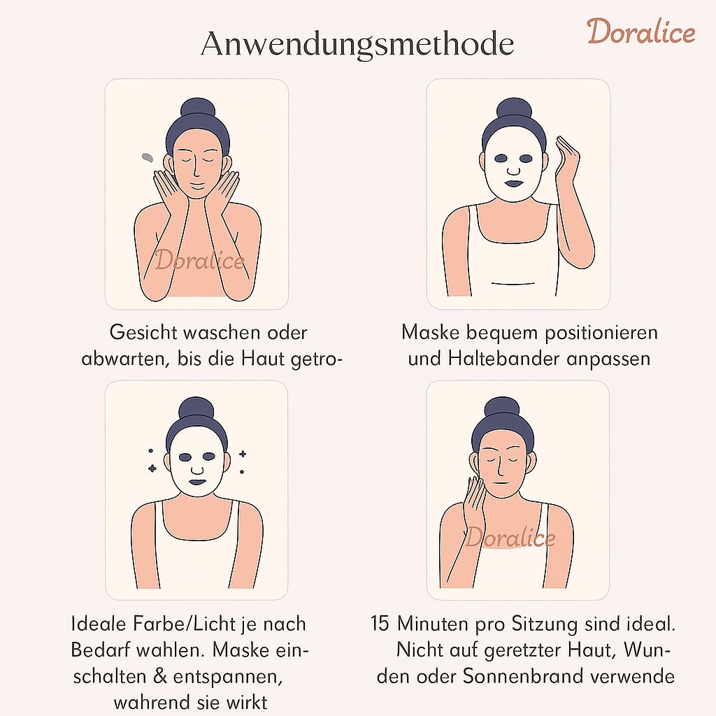 LED-Maske in der Anwendung